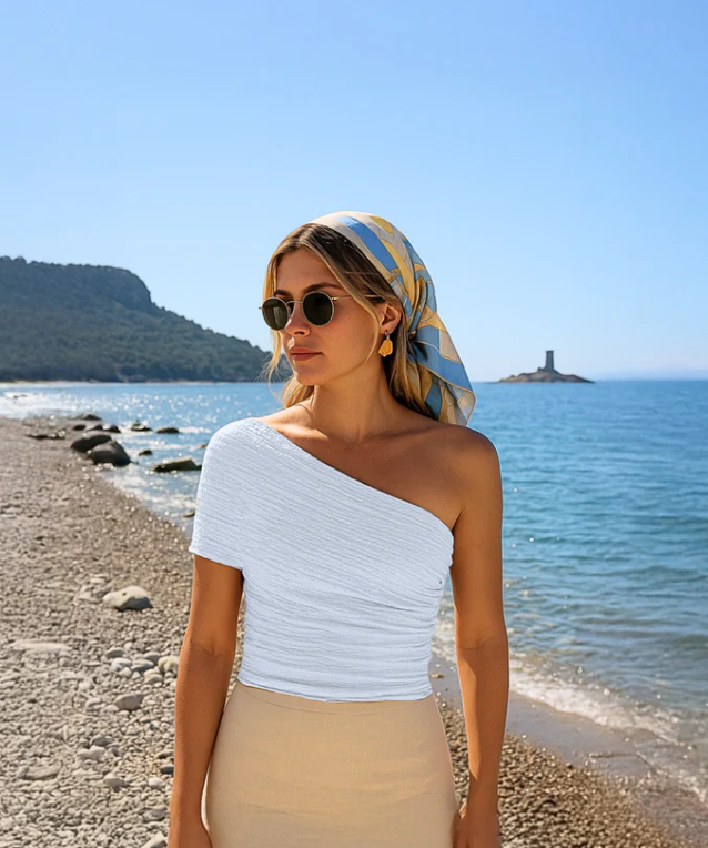 TEXTURED TOP 5 WHITE