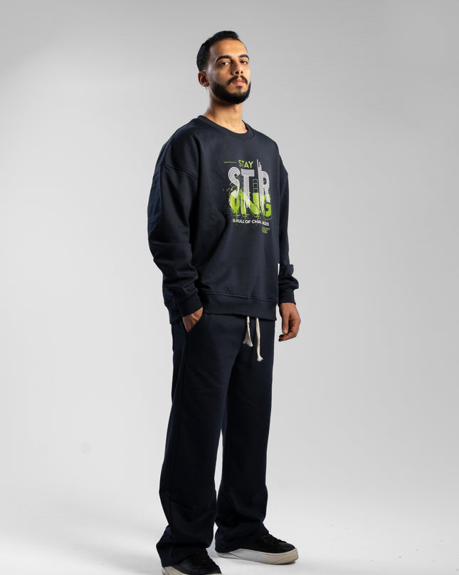 Stay Strong Cotton Suit Navy