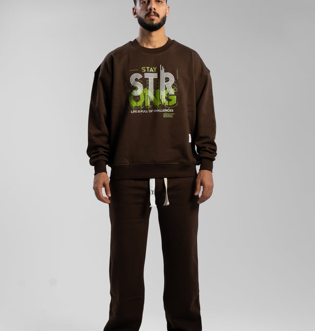 Stay Strong Cotton Suit Brown