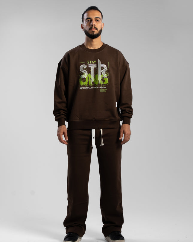 Stay Strong Cotton Suit Brown