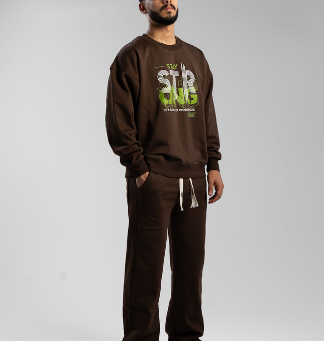 Stay Strong Cotton Suit Brown