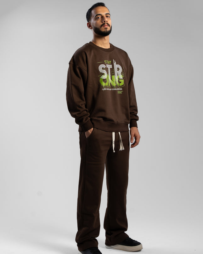 Stay Strong Cotton Suit Brown