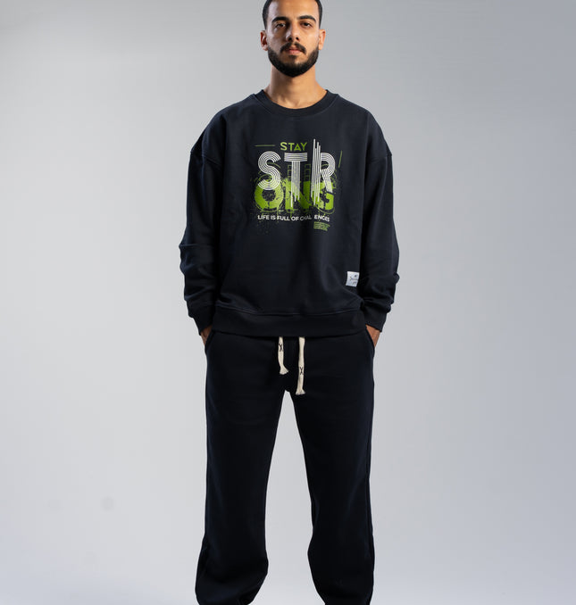 Stay Strong Cotton Suit Navy